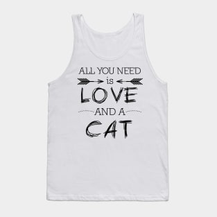 All you need is love and a cat #1 Tank Top